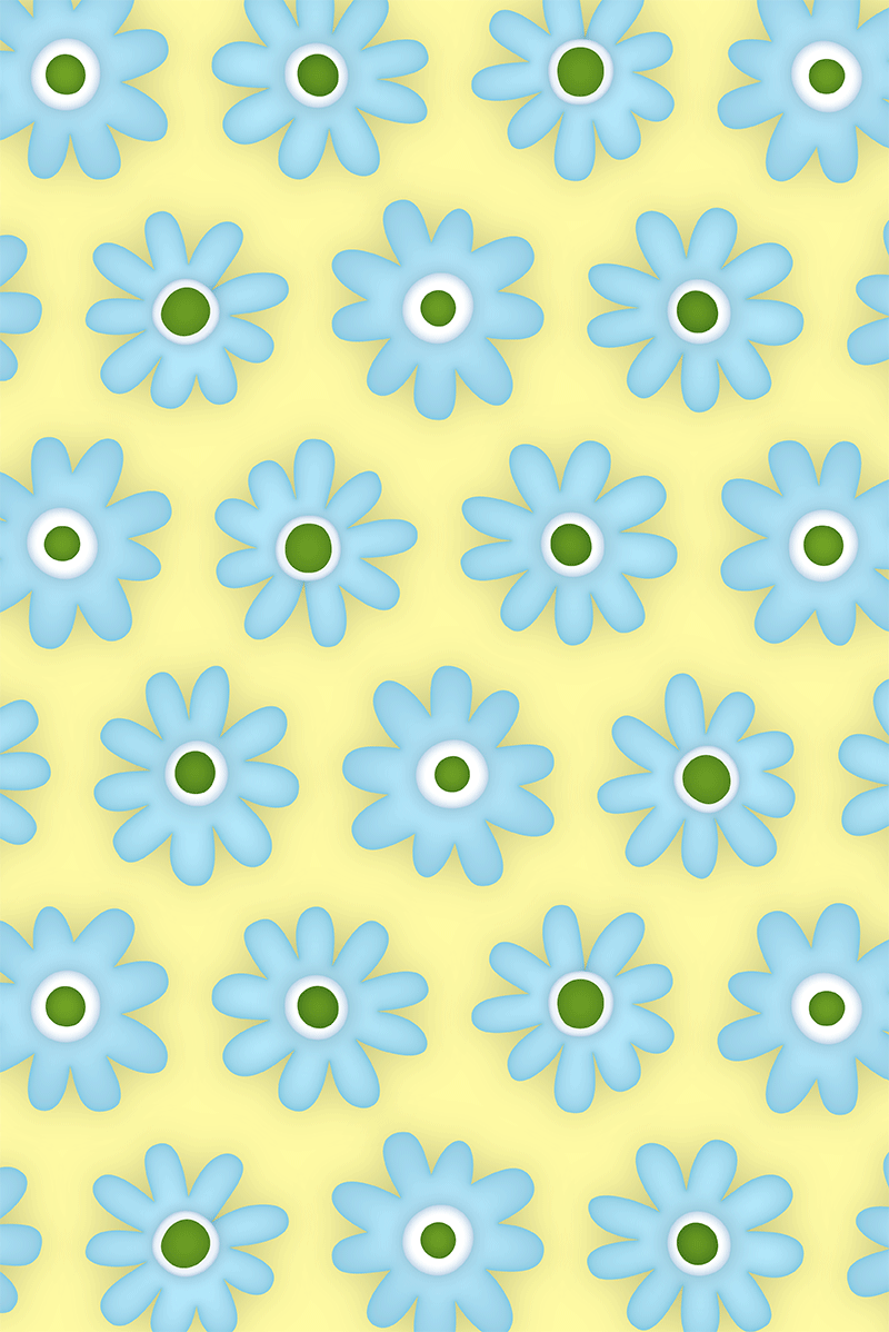 Ein Muster aus grafischen Blumen