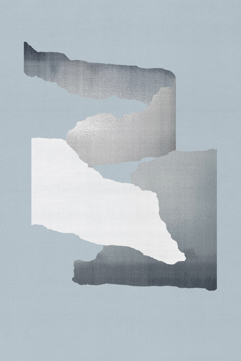 Collage aus Fragmenten zum Thema Nebel