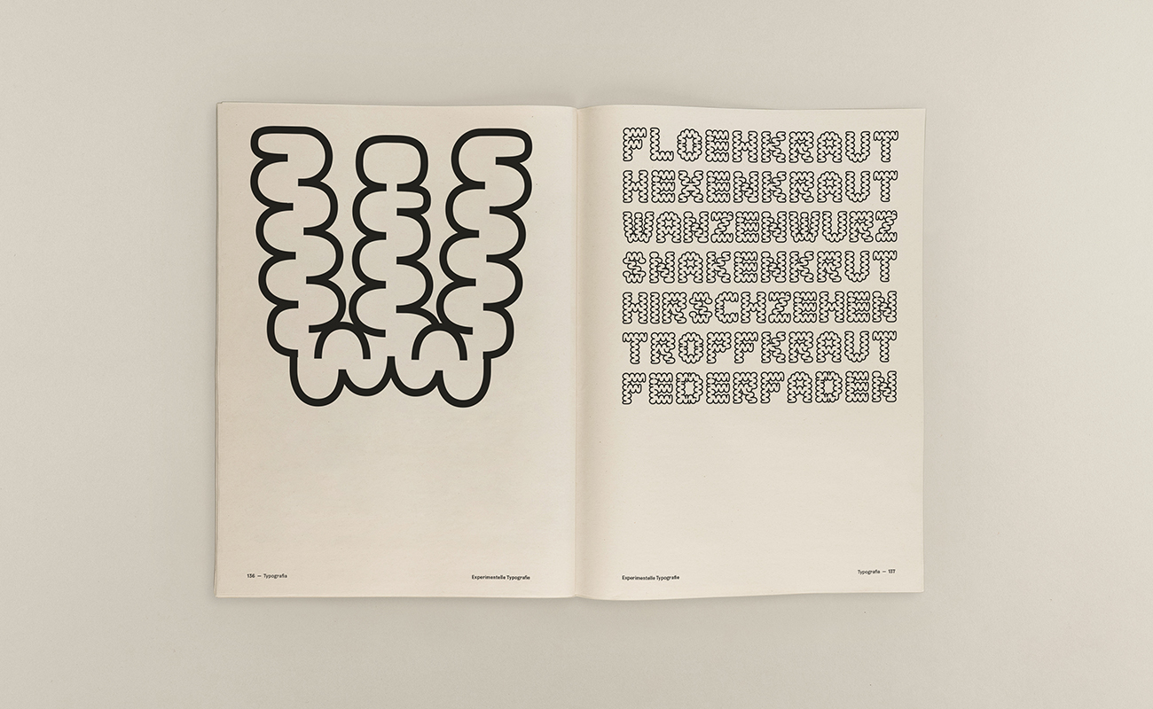 Magazin mit experimenteller Typografie