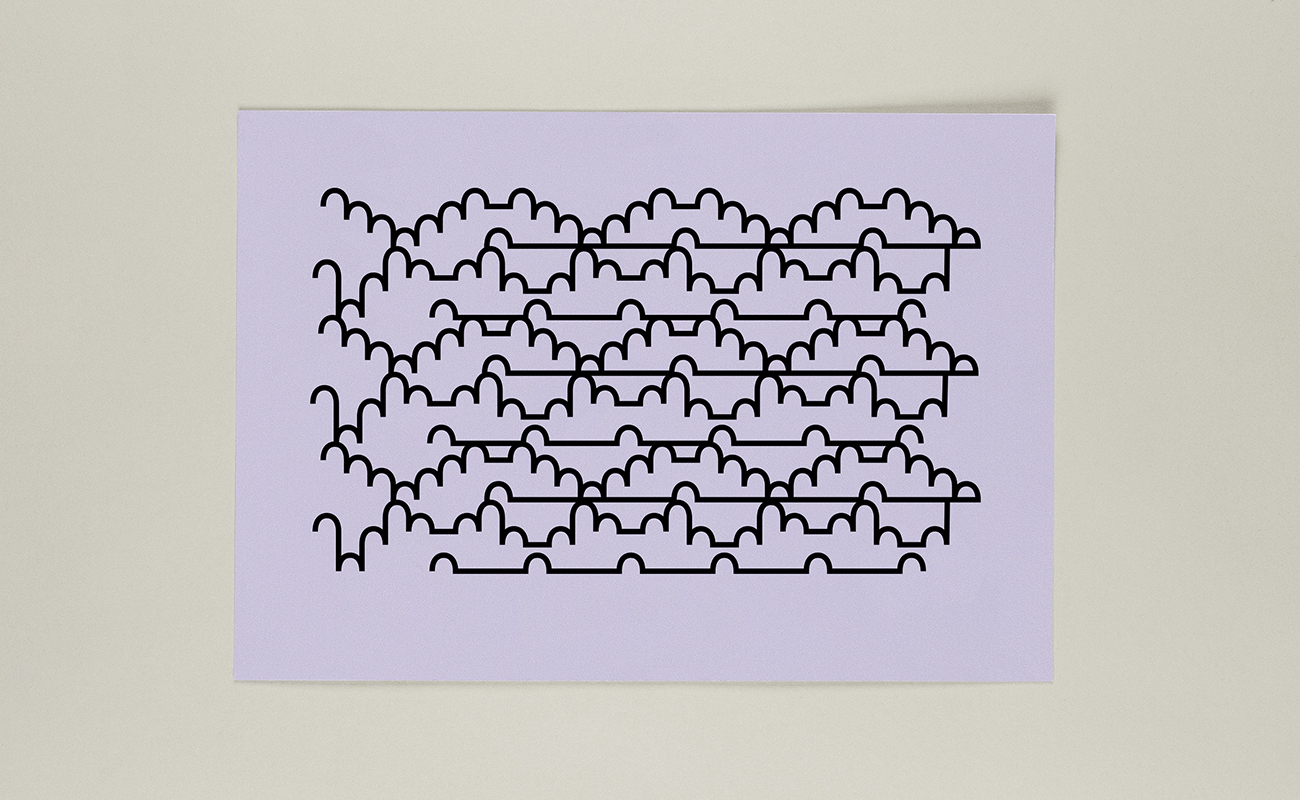 Grafik von Linien teils gerade teils gewölbt